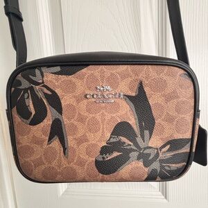 Coach Jamie Camera Tan and Black Crossbody Bag